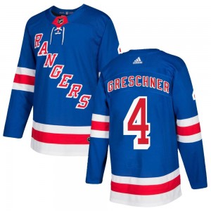 Men's Adidas New York Rangers Ron Greschner Royal Blue Home Jersey - Authentic