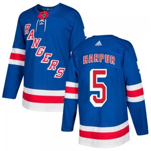 Men's Adidas New York Rangers Ben Harpur Royal Blue Home Jersey - Authentic