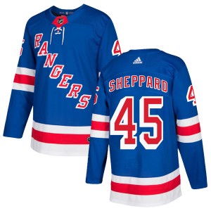 Men's Adidas New York Rangers James Sheppard Royal Blue Home Jersey - Authentic