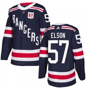 Men's Adidas New York Rangers Turner Elson Navy Blue 2018 Winter Classic Home Jersey - Authentic