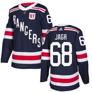 Men's Adidas New York Rangers Jaromir Jagr Navy Blue 2018 Winter Classic Home Jersey - Authentic