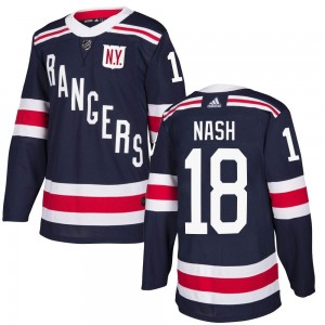 Men's Adidas New York Rangers Riley Nash Navy Blue 2018 Winter Classic Home Jersey - Authentic