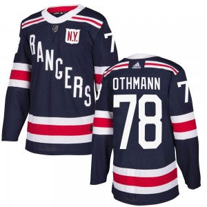 Men's Adidas New York Rangers Brennan Othmann Navy Blue 2018 Winter Classic Home Jersey - Authentic