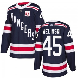 Men's Adidas New York Rangers Andy Welinski Navy Blue 2018 Winter Classic Home Jersey - Authentic