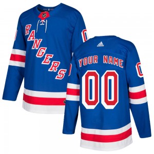 Youth Adidas New York Rangers Custom Royal Blue Custom Home Jersey - Authentic