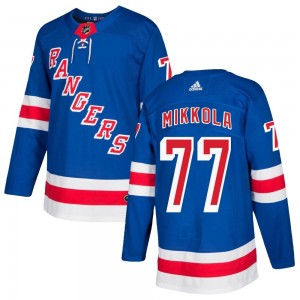 Youth Adidas New York Rangers Niko Mikkola Royal Blue Home Jersey - Authentic