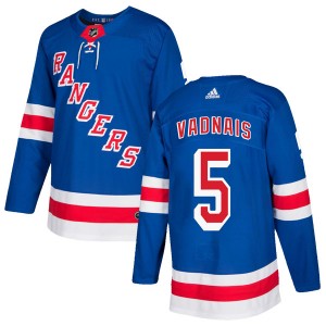Youth Adidas New York Rangers Carol Vadnais Royal Blue Home Jersey - Authentic