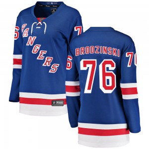 Women's Fanatics Branded New York Rangers Jonny Brodzinski Blue Home Jersey - Breakaway