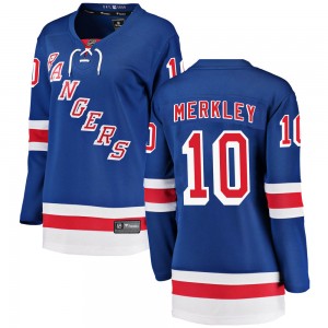Women's Fanatics Branded New York Rangers Nick Merkley Blue Home Jersey - Breakaway