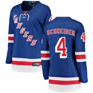 Women's Fanatics Branded New York Rangers Braden Schneider Blue Home Jersey - Breakaway