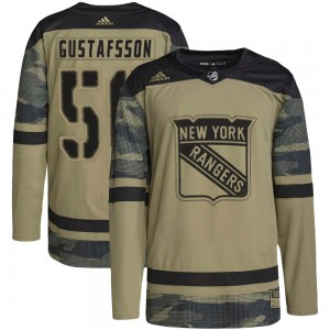 Youth Adidas New York Rangers Erik Gustafsson Camo Military Appreciation Practice Jersey - Authentic
