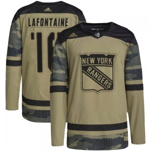 Youth Adidas New York Rangers Pat Lafontaine Camo Military Appreciation Practice Jersey - Authentic