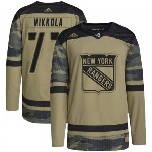 Youth Adidas New York Rangers Niko Mikkola Camo Military Appreciation Practice Jersey - Authentic