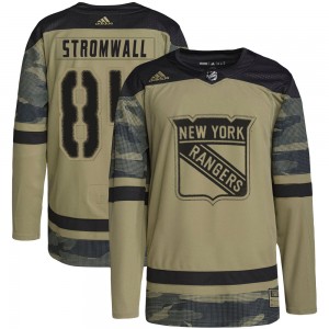 Youth Adidas New York Rangers Malte Stromwall Camo Military Appreciation Practice Jersey - Authentic