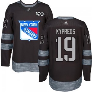 Youth New York Rangers Nick Kypreos Black 1917-2017 100th Anniversary Jersey - Authentic