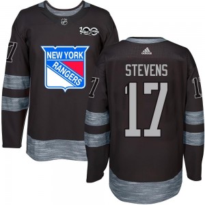 Youth New York Rangers Kevin Stevens Black 1917-2017 100th Anniversary Jersey - Authentic