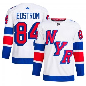 Men's Adidas New York Rangers Adam Edstrom White 2024 Stadium Series Primegreen Jersey - Authentic