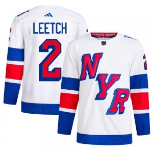 Men's Adidas New York Rangers Brian Leetch White 2024 Stadium Series Primegreen Jersey - Authentic