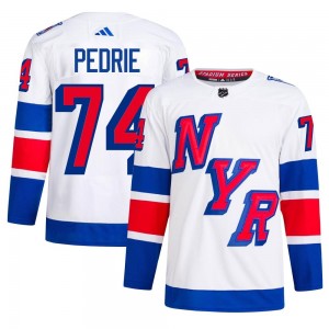 Men's Adidas New York Rangers Vince Pedrie White 2024 Stadium Series Primegreen Jersey - Authentic