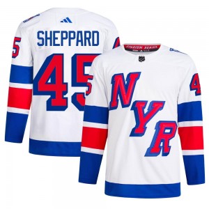 Men's Adidas New York Rangers James Sheppard White 2024 Stadium Series Primegreen Jersey - Authentic