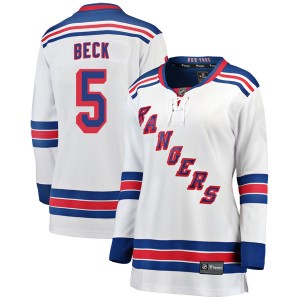 Women's Fanatics Branded New York Rangers Barry Beck White Away Jersey - Breakaway