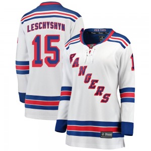 Women's Fanatics Branded New York Rangers Jake Leschyshyn White Away Jersey - Breakaway