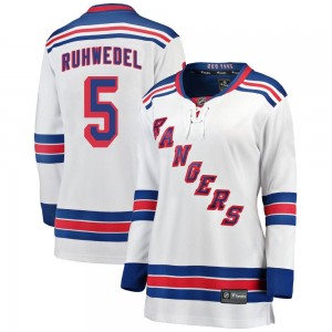 Women's Fanatics Branded New York Rangers Chad Ruhwedel White Away Jersey - Breakaway
