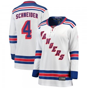 Women's Fanatics Branded New York Rangers Braden Schneider White Away Jersey - Breakaway