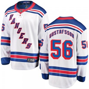 Men's Fanatics Branded New York Rangers Erik Gustafsson White Away Jersey - Breakaway