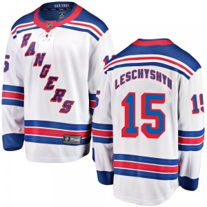 Men's Fanatics Branded New York Rangers Jake Leschyshyn White Away Jersey - Breakaway
