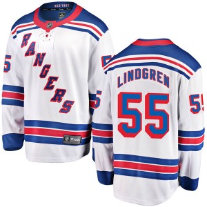 Men's Fanatics Branded New York Rangers Ryan Lindgren White Away Jersey - Breakaway