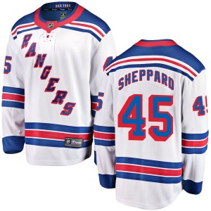 Men's Fanatics Branded New York Rangers James Sheppard White Away Jersey - Breakaway