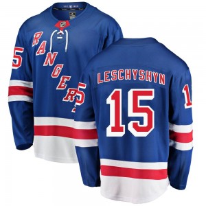Men's Fanatics Branded New York Rangers Jake Leschyshyn Blue Home Jersey - Breakaway