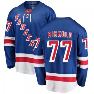 Men's Fanatics Branded New York Rangers Niko Mikkola Blue Home Jersey - Breakaway