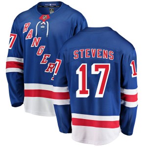 Men's Fanatics Branded New York Rangers Kevin Stevens Blue Home Jersey - Breakaway