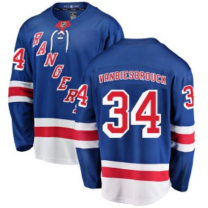 Men's Fanatics Branded New York Rangers John Vanbiesbrouck Blue Home Jersey - Breakaway