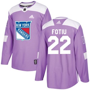 Men's Adidas New York Rangers Nick Fotiu Purple Fights Cancer Practice Jersey - Authentic