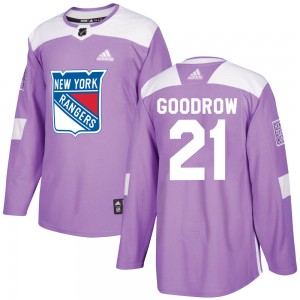 Men's Adidas New York Rangers Barclay Goodrow Purple Fights Cancer Practice Jersey - Authentic