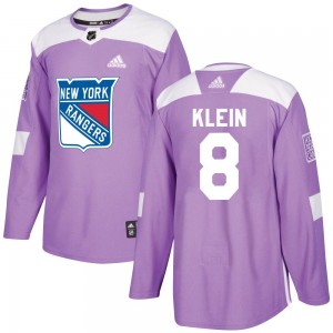 Men's Adidas New York Rangers Kevin Klein Purple Fights Cancer Practice Jersey - Authentic