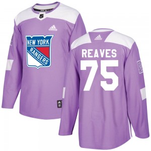 Men's Adidas New York Rangers Ryan Reaves Purple Fights Cancer Practice Jersey - Authentic