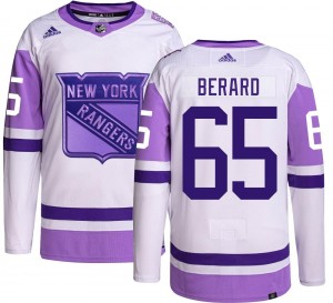 Men's Adidas New York Rangers Brett Berard Hockey Fights Cancer Jersey - Authentic