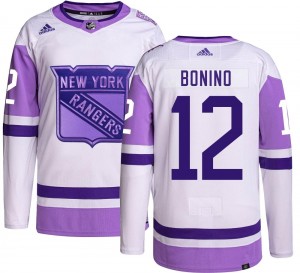 Men's Adidas New York Rangers Nick Bonino Hockey Fights Cancer Jersey - Authentic