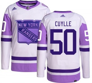 Men's Adidas New York Rangers Will Cuylle Hockey Fights Cancer Jersey - Authentic