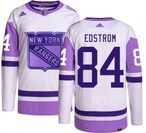 Men's Adidas New York Rangers Adam Edstrom Hockey Fights Cancer Jersey - Authentic