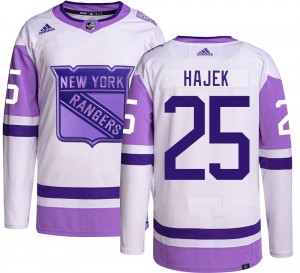 Men's Adidas New York Rangers Libor Hajek Hockey Fights Cancer Jersey - Authentic