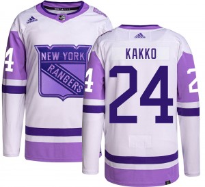Men's Adidas New York Rangers Kaapo Kakko Hockey Fights Cancer Jersey - Authentic