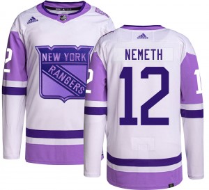 Men's Adidas New York Rangers Patrik Nemeth Hockey Fights Cancer Jersey - Authentic