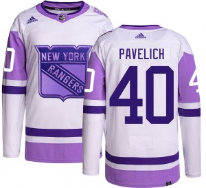 Men's Adidas New York Rangers Mark Pavelich Hockey Fights Cancer Jersey - Authentic