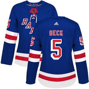 Women's Adidas New York Rangers Barry Beck Royal Blue Home Jersey - Authentic