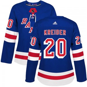 Women's Adidas New York Rangers Chris Kreider Royal Blue Home Jersey - Authentic